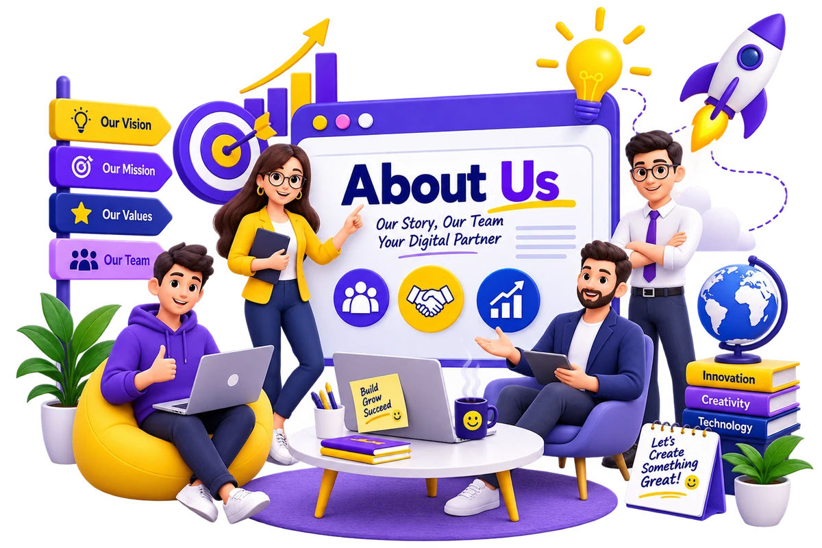 The Website DesignART team reviewing a website design together