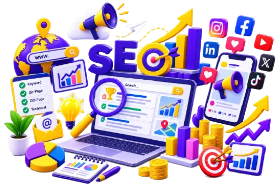 Growth & Visibility services illustration